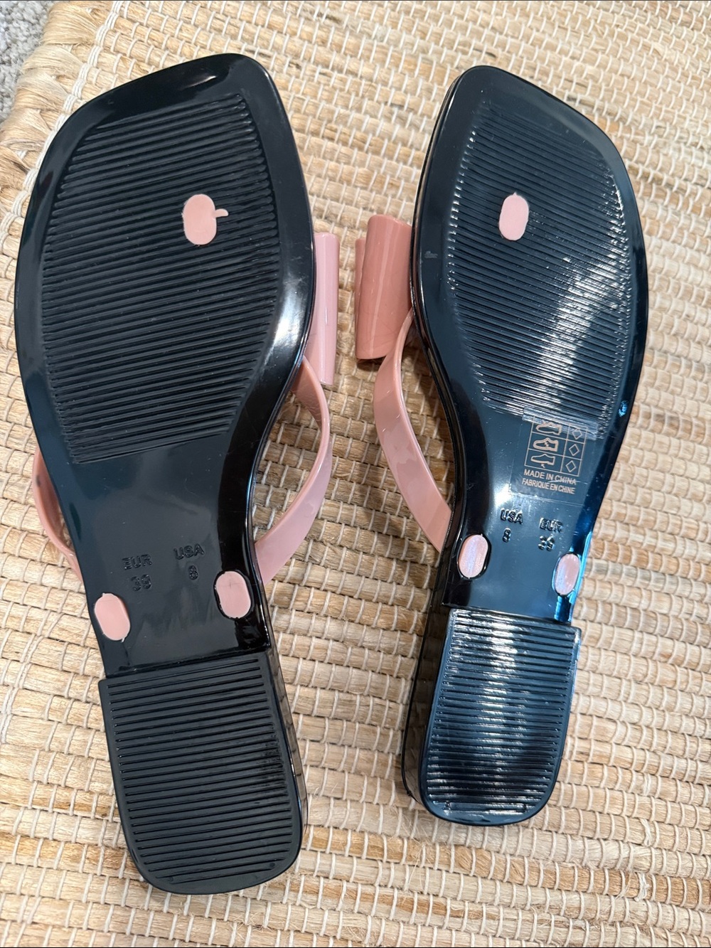 Jeffery Campbell Women's Bow Detail Jelly Flip-Flop Sandal - Blush Pink Size 8 - Picture 5 of 8
